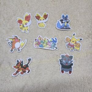 Lot of 7 Pokemon Stickers Mixed Various Cute Characters